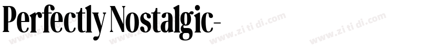 Perfectly Nostalgic字体转换